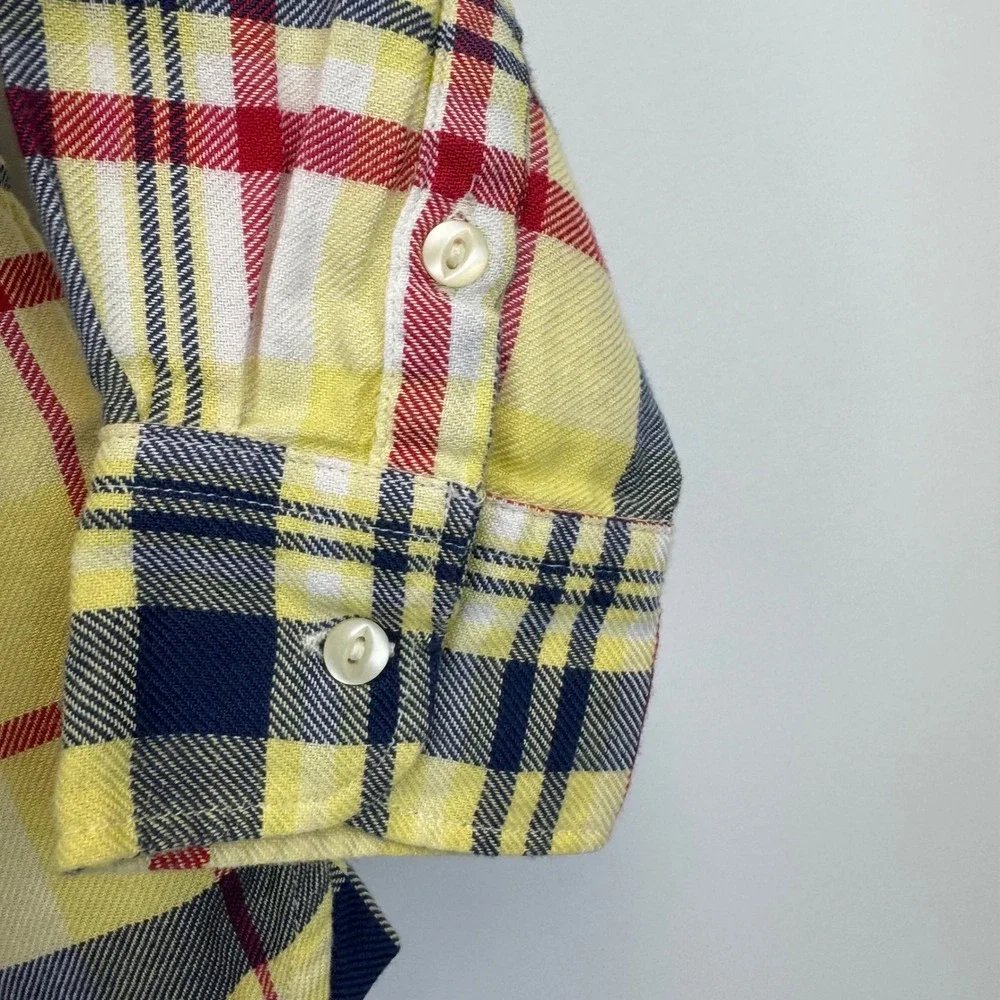Ralph Lauren Kids Yellow Plaid Button Down Shirt Long Sleeve Cotton‎ 3 3T